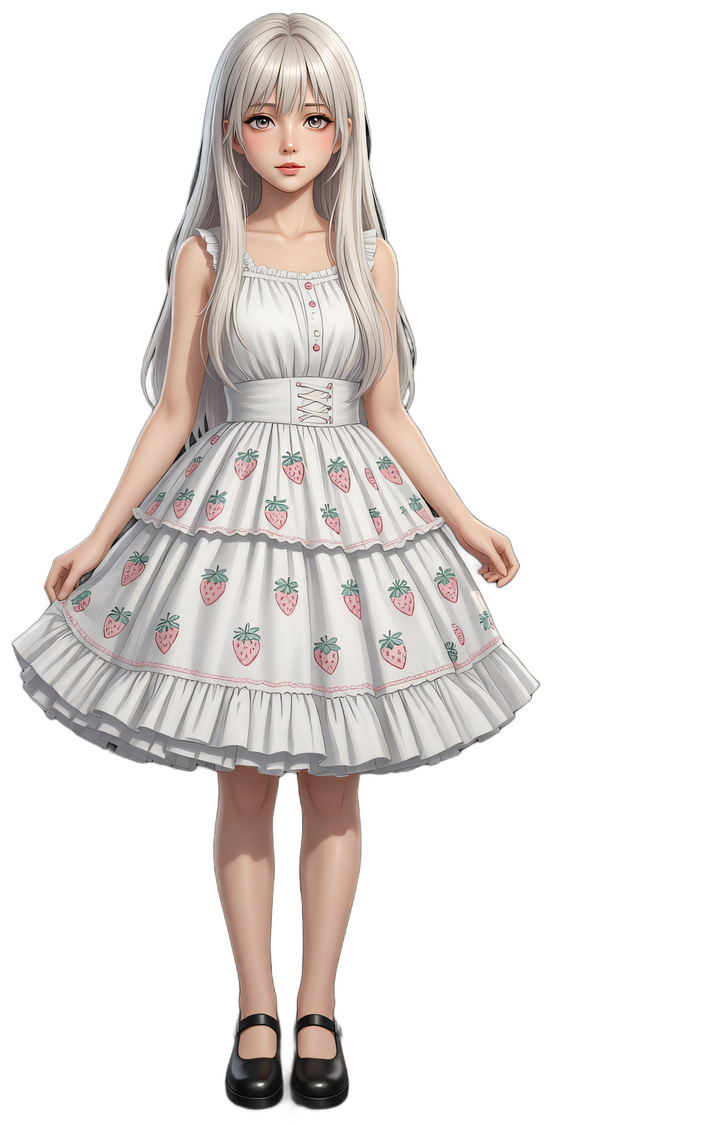 桌面宠物：银白长发少女立绘